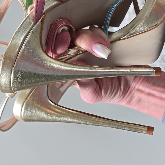 Steve Madden Gold Jubilant Strappy Heels - Picture 12 of 13